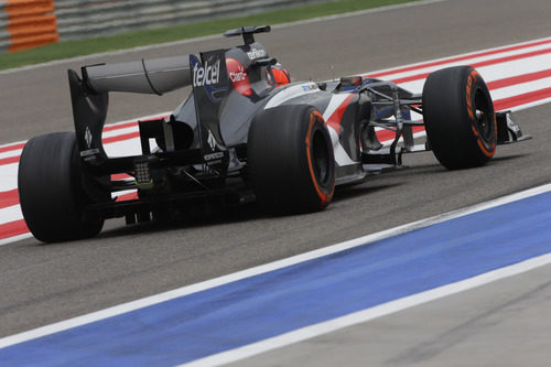 Parte trasera de Nico Hülkenberg durante el GP de Baréin 2013