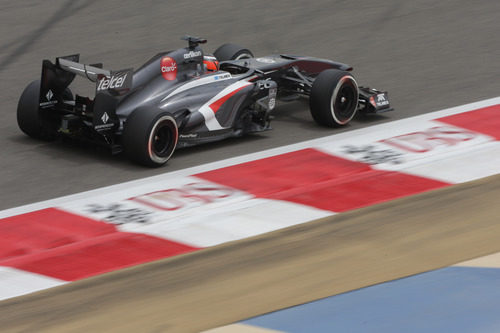 Nico Hülkenberg a toda velocidad en el GP de Baréin 2013