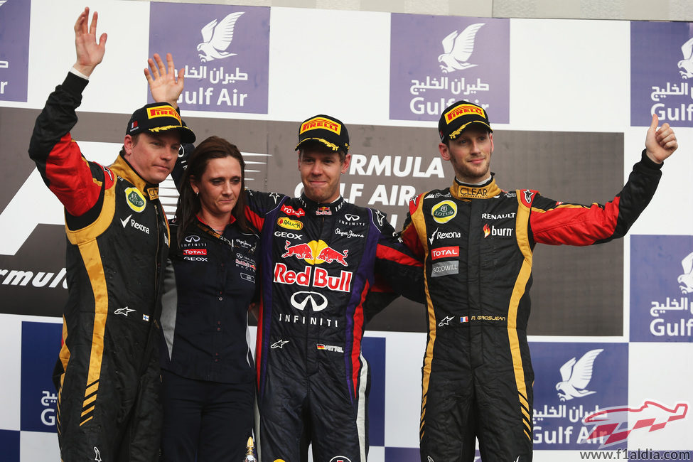 Podio del Gran Premio de Baréin 2013