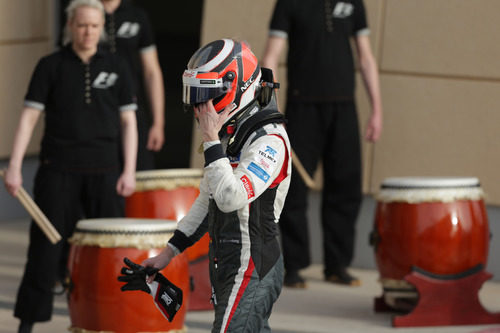 Nico Hülkenberg acaba agotado tras su casco el GP de Baréin 2013