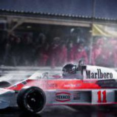 James Hunt, corriendo bajo el diluvio