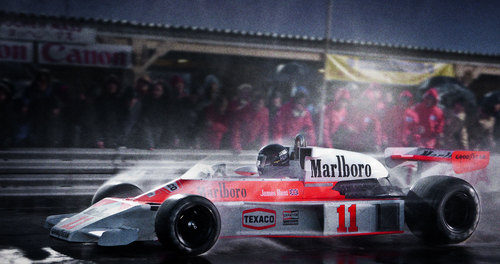 James Hunt, corriendo bajo el diluvio