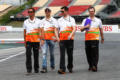 'Track walk' del equipo Force India en España