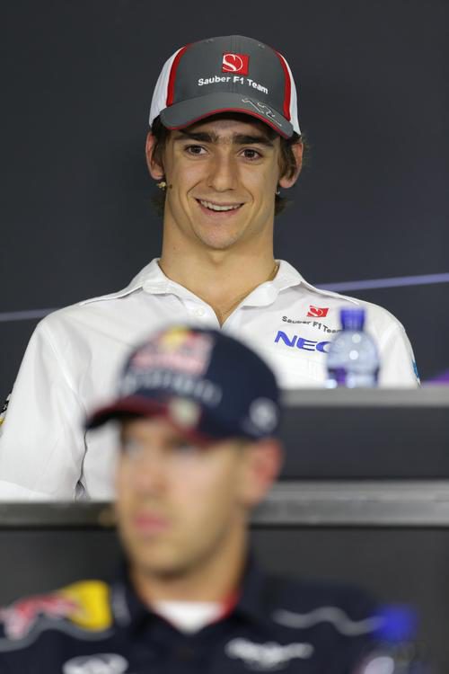 Esteban Gutiérrez en rueda de prensa