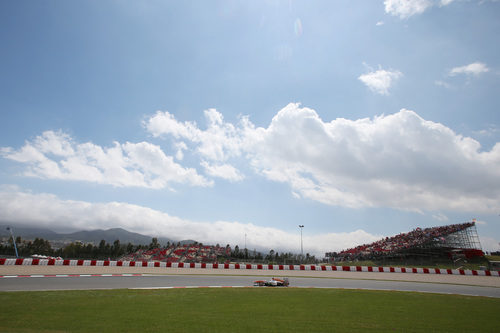 El cielo de Montmeló se despeja ante el VJM06 Adrian Sutil