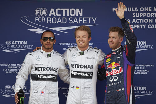 Hamilton, Rosberg y Vettel, los más rápidos en Montmeló
