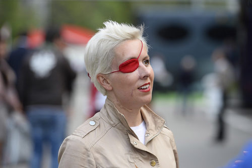 María de Villota en el paddock de Barcelona