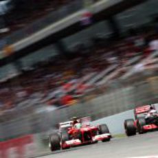 Felipe Massa y Jenson Button frente a frente