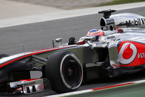 Jenson Button cayó en la Q2 del GP de España 2013