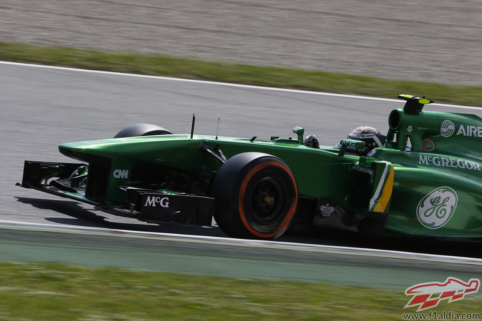 Giedo van der Garde superó a su compañero en Montmeló