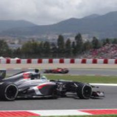 Esteban Gutiérrez afronta la Q1 en Montmeló