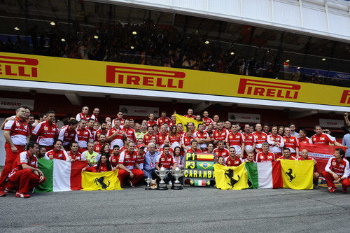 Ferrari celebra las posiciones de podio en Barcelona