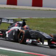 Nico Hülkenberg realizó cinco paradas en el GP de España 2013