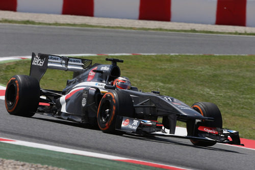 Nico Hülkenberg realizó cinco paradas en el GP de España 2013