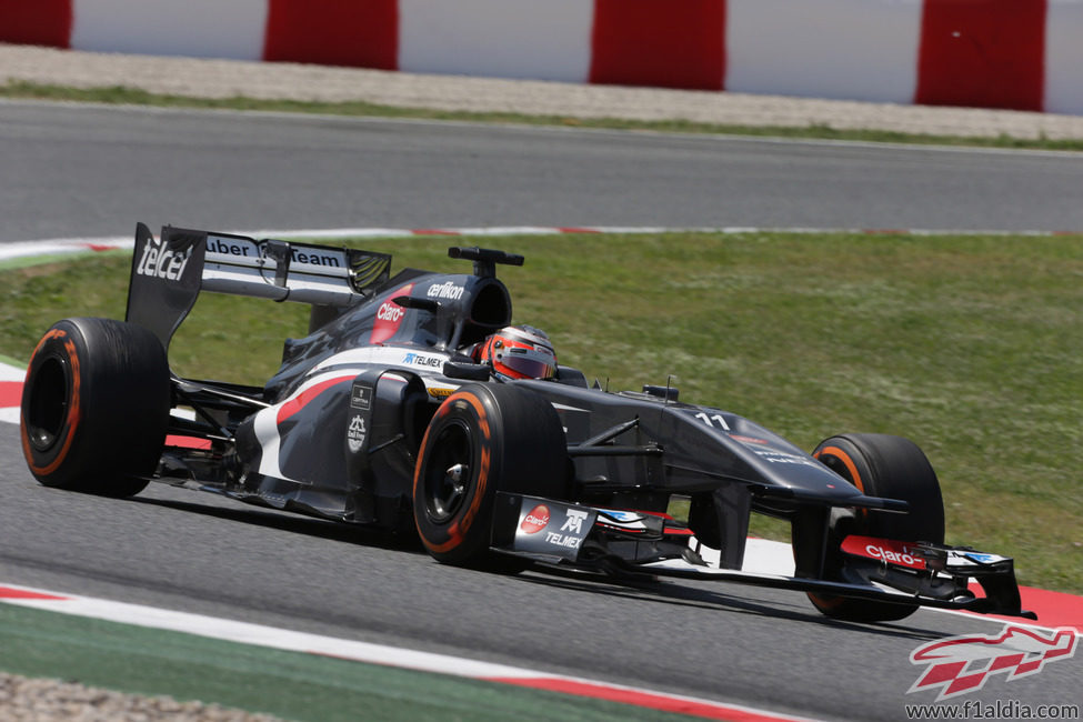 Nico Hülkenberg realizó cinco paradas en el GP de España 2013