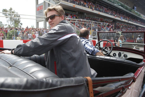 Nico Hülkenberg durante el 'drivers parade'