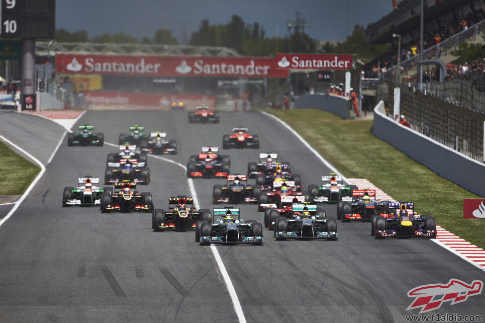 Salida del Gran Premio de España 2013