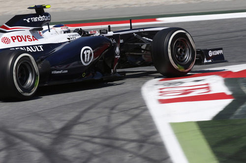 Valtteri Bottas afronta la última 'chicane' del trazado de Montmeló