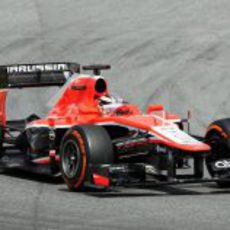 Max Chilton rueda en los Libres 1 del GP de España 2013