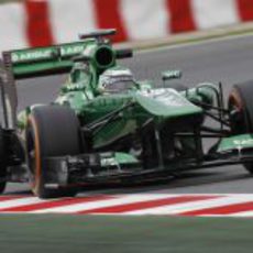 Heikki Kovalainen se subió al CT03 en los Libres 1 del GP de España 2013