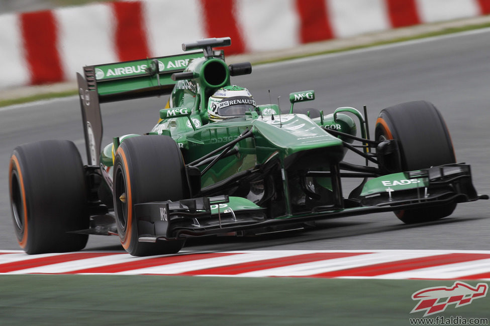 Heikki Kovalainen se subió al CT03 en los Libres 1 del GP de España 2013