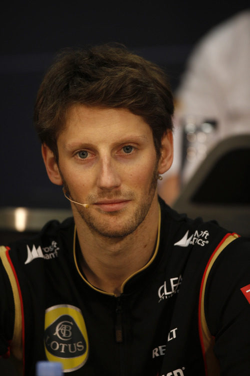 Romain Grosjean estuvo en la rueda de prensa de la FIA