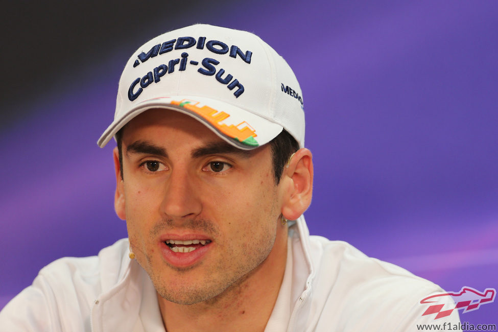 Adrian Sutil asistió a la rueda de prensa de la FIA