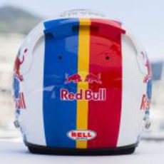 Plano trasero del casco de Jean Eric Vergne para Mónaco