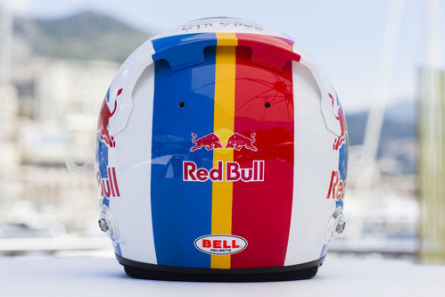 Plano trasero del casco de Jean Eric Vergne para Mónaco