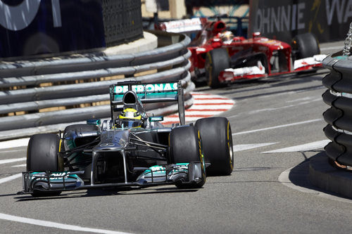 Nico Rosberg estuvo al frente de los Libres 1 y 2 de Mónaco
