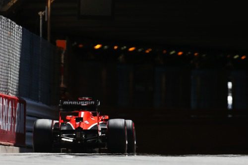 Max Chilton apunto de entrar en el mítico túnel de Mónaco