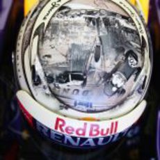 Detalles en el casco de Sebastian Vettel para Mónaco