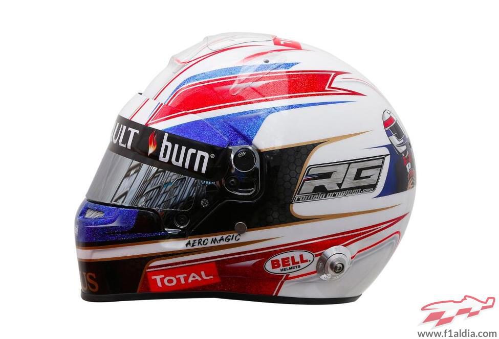 Diseño patriótico para Romain Grosjean