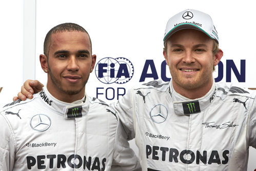 Nico Rosberg y Lewis Hamilton, al frente de la clasificación