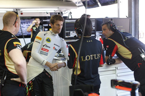 Romain Grosjean cayó en la Q2