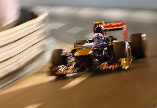 Daniel Ricciardo, a toda velocidad en el túnel de Mónaco
