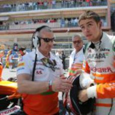 Paul di Resta, instantes antes del GP de Mónaco 2013