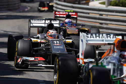 Nico Hülkenberg a toda velocidad en el GP de Mónaco 2013