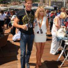 David Hasselhoff y Hayley Roberts en Mónaco