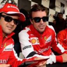 Fernando Alonso y Felipe Massa, en Montreal