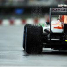 Neumáticos de lluvia extrema para Force India