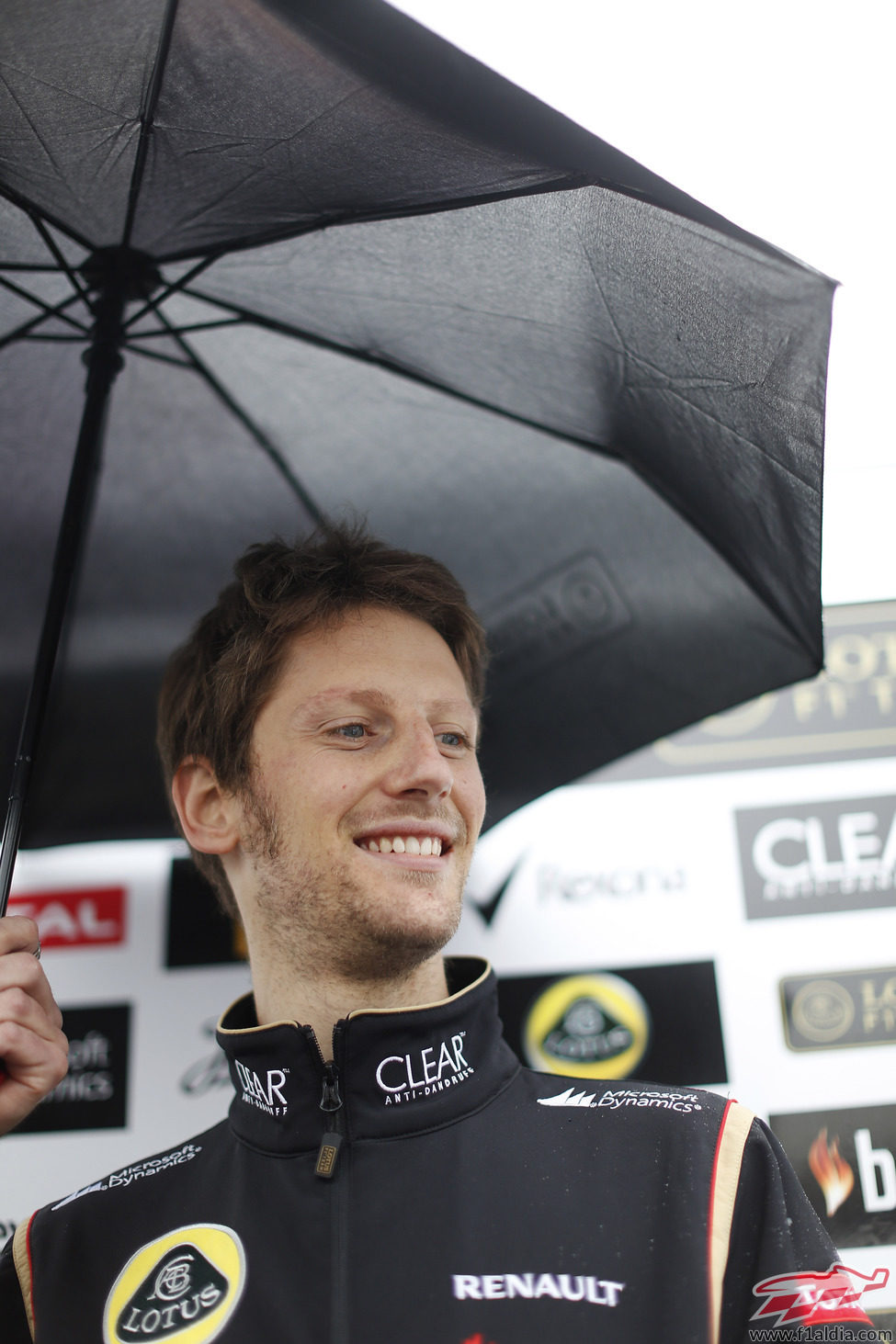 Romain Grosjean, 'under the umbrella' en Montreal