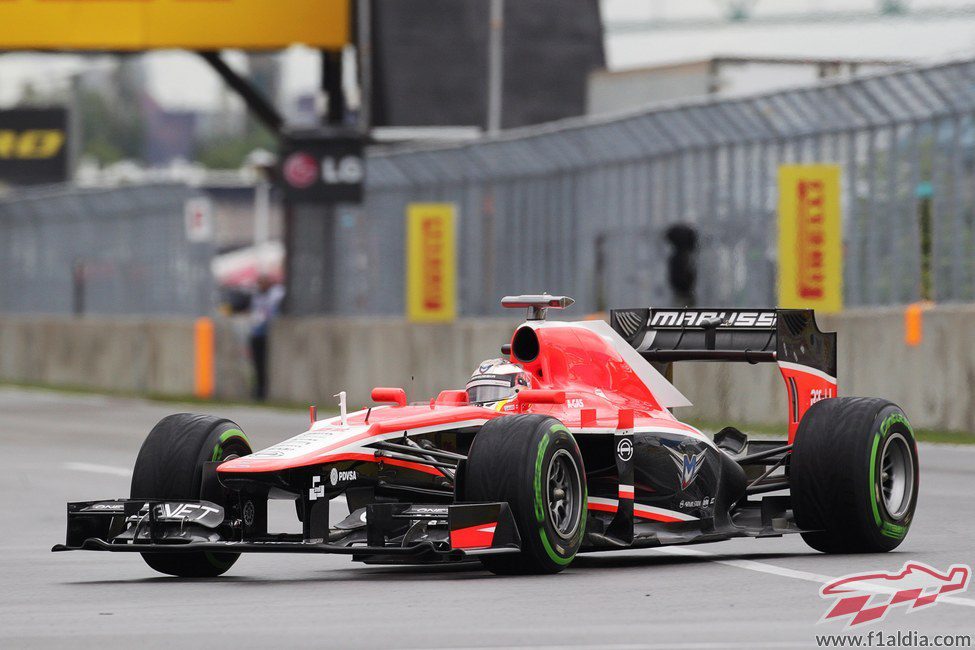 Jules Bianchi no terminó los Libres 1 en Canadá