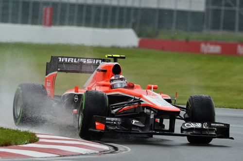 Max Chilton echa agua en la curva