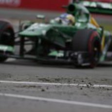 Charles Pic a por otra de las curvas del trazado Gilles-Villeneuve