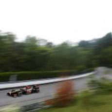 Romain Grosjean y el E21 en la pista canadiense de Gilles Villeneuve