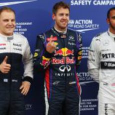 Vettel, Hamilton y Bottas, los más rápidos en Montreal