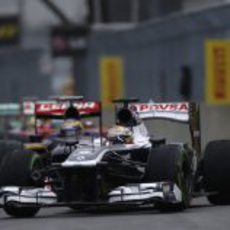 Pastor Maldonado con el FW35 en Canadá