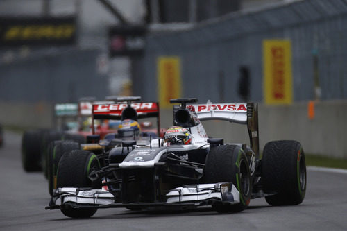 Pastor Maldonado con el FW35 en Canadá