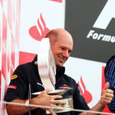 Adrian Newey en el podio